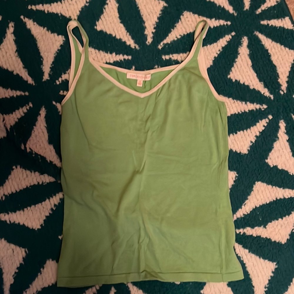 Green tank with white trim